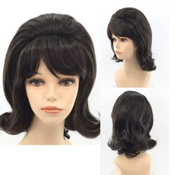 1950's Bouffant Beehive Jackie Theatrical Costume Wig by Funtasy Wigs - Brown Retro style